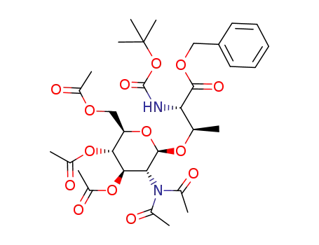(2S,3R)-2-tert-Butoxycarbonylamino-3-((2R,3R,4R,5S,6R)-4,5-diacetoxy-6-acetoxymethyl-3-diacetylamino-tetrahydro-pyran-2-yloxy)-butyric acid benzyl ester