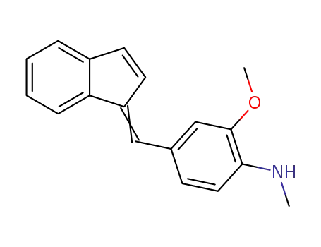 Molecular Structure of 2448-83-1 (4-(1H-inden-1-ylidenemethyl)-2-methoxy-N-methylaniline)