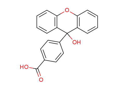 Molecular Structure of 191168-41-9 (4-(9-HYDROXY-9-XANTHENYL)BENZOIC ACID)