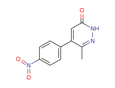 Molecular Structure of 185557-15-7 (3(2H)-Pyridazinone, 6-methyl-5-(4-nitrophenyl)-)