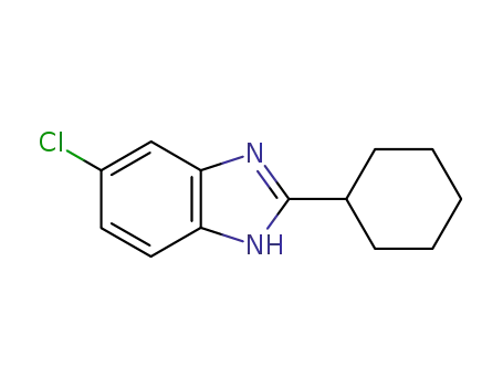 Molecular Structure of 124035-08-1 (1H-Benzimidazole, 5-chloro-2-cyclohexyl-)