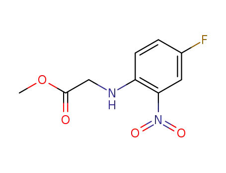 Molecular Structure of 191847-72-0 (N-(4-fluoro-2-nitrophenyl)glycine methyl ester)