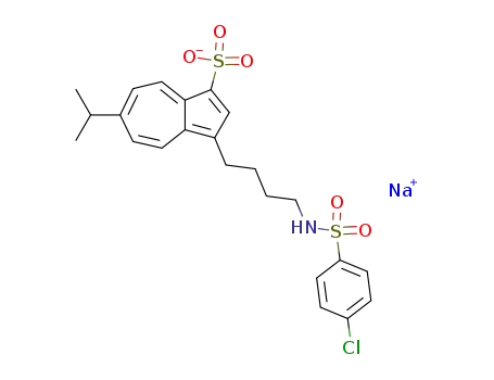 6-이소프로필-3-(4-(4-클로로벤젠술포닐아미노)부틸)아줄렌-1-술폰산나트륨염
