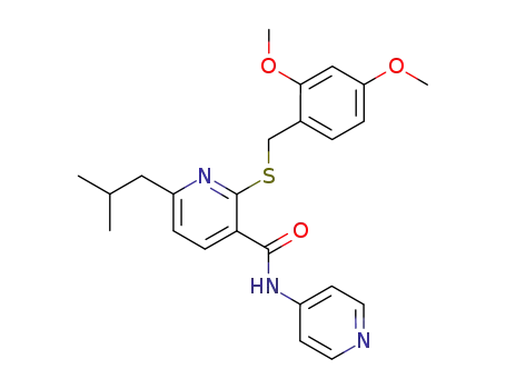 2-(2,4-Dimethoxy-benzylsulfanyl)-6-isobutyl-N-pyridin-4-yl-nicotinamide