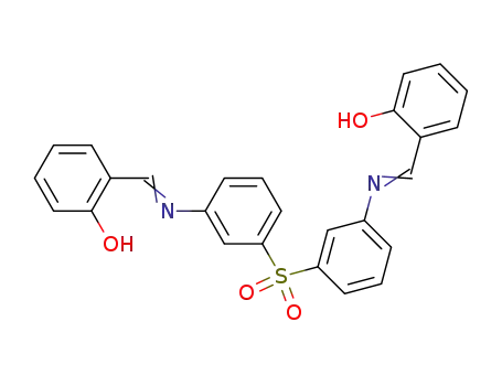 Molecular Structure of 202601-19-2 (bis[3-(2-hydroxybenzylideneamino)phenyl] sulfone)