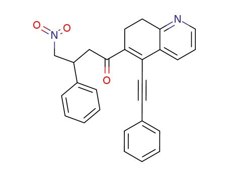 Molecular Structure of 183860-28-8 (1-Butanone,
1-[7,8-dihydro-5-(phenylethynyl)-6-quinolinyl]-4-nitro-3-phenyl-)
