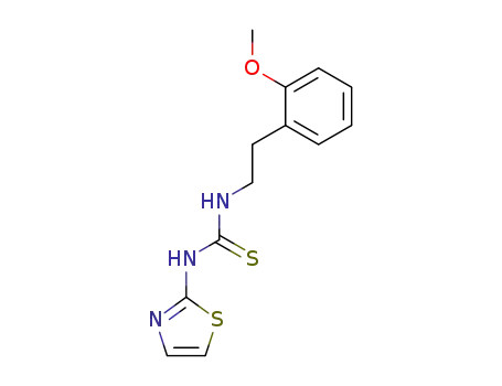 Molecular Structure of 149485-76-7 (1-[2-(2-methoxyphenyl)ethyl]-3-(1,3-thiazol-2-yl)thiourea)