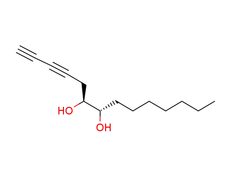 Molecular Structure of 187095-42-7 ((6S,7S)-6,7-dihydroxytetradeca-1,3-diyne)