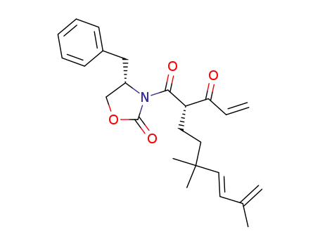 (S)-1-((S)-4-Benzyl-2-oxo-oxazolidin-3-yl)-2-((E)-3,3,6-trimethyl-hepta-4,6-dienyl)-pent-4-ene-1,3-dione