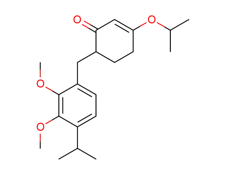 Molecular Structure of 168778-68-5 (6-(2,3-dimethoxy-4-isopropyl)benzyl-3-isopropoxy-2-cyclohexen-1-one)