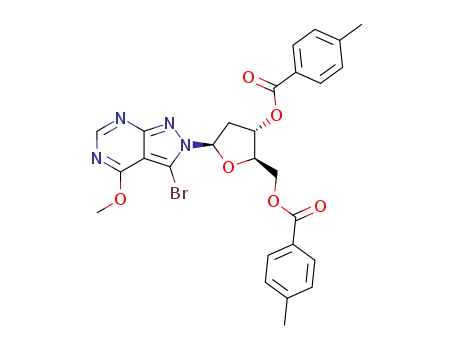 3-bromo-2-[2-deoxy-3,5-di-O-(p-toluoyl)-β-D-erythro-pentofuranosyl]-4-methoxy-1H-pyrazolo[3,4-d]pyrimidine