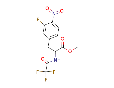 Molecular Structure of 188624-25-1 (Phenylalanine, 3-fluoro-4-nitro-N-(trifluoroacetyl)-, methyl ester)