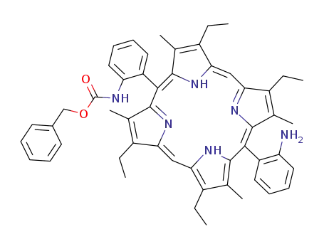 5-<2-(benzyloxycarbamido)phenyl>-15-(2-aminophenyl)-2,8,12,18-tetraethyl-3,7,13,17-tetramethylporphyrins