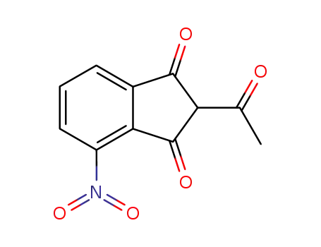 Molecular Structure of 25125-04-6 (2-ACETYL-4-NITRO-1,3-INDANEDIONE)