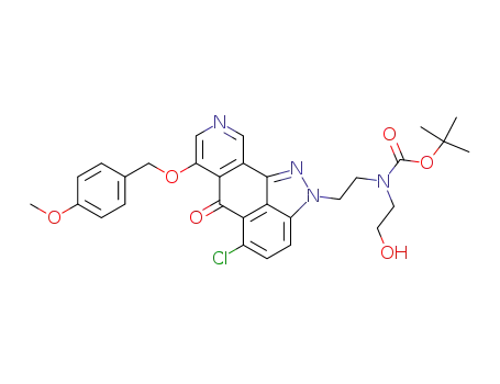 {2-[5-Chloro-7-(4-methoxy-benzyloxy)-6-oxo-6H-1,2,9-triaza-aceanthrylen-2-yl]-ethyl}-(2-hydroxy-ethyl)-carbamic acid tert-butyl ester