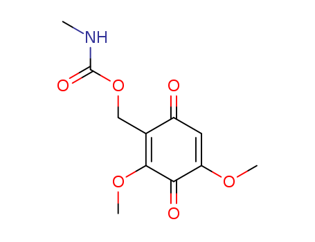 2,5-Cyclohexadiene-1,4-dione,3,5-dimethoxy-2-[[[(methylamino)carbonyl]oxy]methyl]- cas  50827-63-9