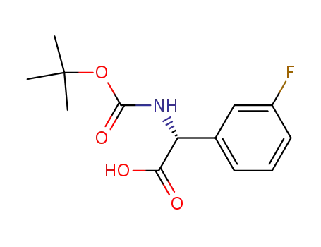Molecular Structure of 209680-91-1 (N-(tert-butyloxycarbonyl)-3-fluorophenylglycine)