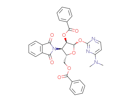 (4-dimethylamino-pyrimidin-2-yl)-[di-<i>O</i>-benzoyl-3-phthalimido-3-deoxy-ξ-D-ribofuranoside