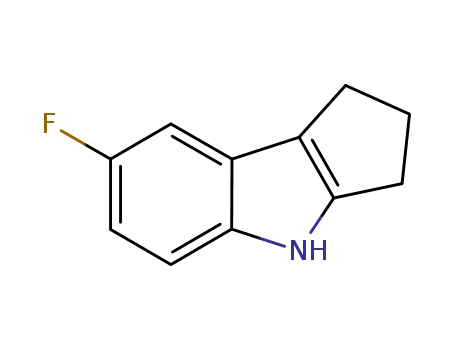 Molecular Structure of 327021-84-1 (CYCLOPENT[B]INDOLE, 7-FLUORO-1,2,3,4-TETRAHYDRO-)
