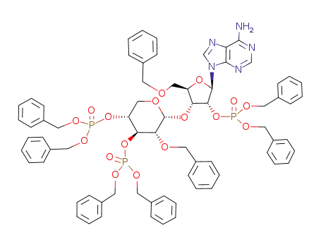 2'',5'-di-O-benzyl-2'3'',4''-tris-O-[bis(benzyloxy)phosphoryl]-3'-O-α-D-xylopyranosyladenosine