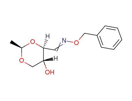 Molecular Structure of 325484-48-8 ((2R,4S,5R)-5-Hydroxy-2-methyl-[1,3]dioxane-4-carbaldehyde O-benzyl-oxime)