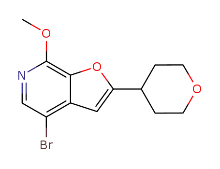 4-bromo-7-methoxy-2-(tetrahydro-pyran-4-yl)-furo[2,3-<i>c</i>]pyridine