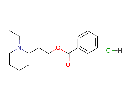 2-Piperidineethanol,1-ethyl-, 2-benzoate, hydrochloride (1:1)
