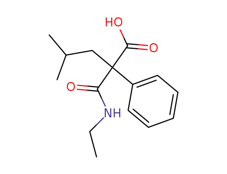 Molecular Structure of 7473-03-2 (2-(ethylcarbamoyl)-4-methyl-2-phenylpentanoic acid)
