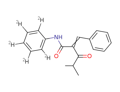 Molecular Structure of 265989-32-0 (N-4-Phenyl a-Benzylidene-d5 Isobutyrylacetamide)