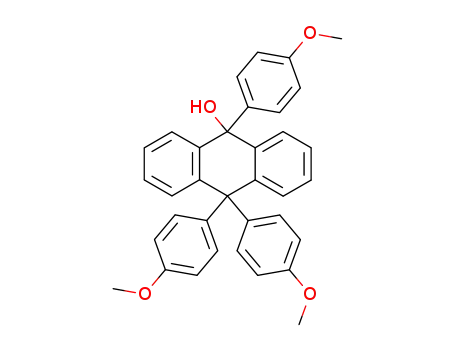 10-Hydroxy-9.9.10-tris-(4-methoxy-phenyl)-9.10-dihydro-anthracen