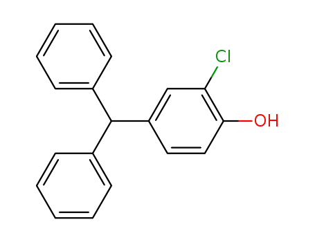Molecular Structure of 93487-28-6 (Phenol, 2-chloro-4-(diphenylmethyl)-)