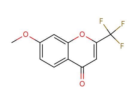 Molecular Structure of 578-84-7 (7-methoxy-2-(trifluoromethyl)-4H-chromen-4-one)