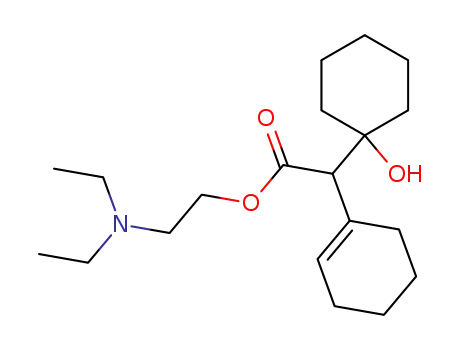 Molecular Structure of 102375-65-5 (cyclohex-1-enyl-(1-hydroxy-cyclohexyl)-acetic acid-(2-diethylamino-ethyl ester))