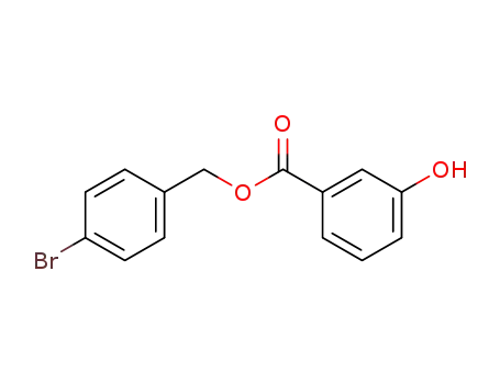Molecular Structure of 88486-53-7 (Benzoic acid, 3-hydroxy-, (4-bromophenyl)methyl ester)