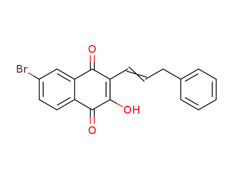 6-bromo-4-hydroxy-3-(3-phenylprop-1-enyl)naphthalene-1,2-dione cas  7475-44-7