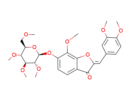 7-methoxy-6-(tetra-<i>O</i>-methyl-β-D-glucopyranosyloxy)-2-((<i>Z</i>)-veratrylidene)-benzofuran-3-one