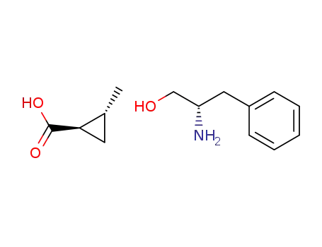 Molecular Structure of 1050392-04-5 ((S)-2-amino-3-phenyl-1-propanol (R,R)-2-methylcyclopropanecarboxylic acid salt)