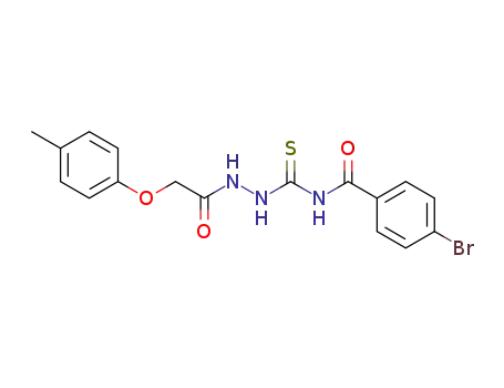 4-bromo-<i>N</i>-(<i>N</i>'-<i>p</i>-tolyloxyacetyl-hydrazinocarbothioyl)-benzamide
