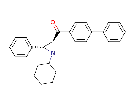 Molecular Structure of 6372-51-6 (biphenyl-4-yl(1-cyclohexyl-3-phenylaziridin-2-yl)methanone)