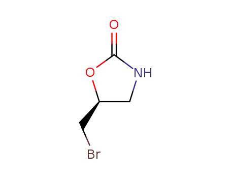 Molecular Structure of 169048-78-6 (2-Oxazolidinone, 5-(bromomethyl)-, (5S)-)