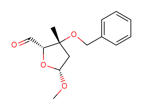 methyl 3-O-benzyl-2-deoxy-3-C-methyl-β-D-threo-pentodialdo-1,4-furanoside