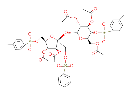 [<i>O</i><sup>3</sup>,<i>O</i><sup>4</sup>-diacetyl-<i>O</i><sup>1</sup>,<i>O</i><sup>6</sup>-bis-(toluene-4-sulfonyl)-β-D-fructofuranosyl]-[<i>O</i><sup>2</sup>,<i>O</i><sup>3</sup>,<i>O</i><sup>6</sup>-triacetyl-<i>O</i><sup>4</sup>-(toluene-4-sulfonyl)-α-D-glucopyranoside]