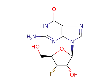 Molecular Structure of 123402-21-1 (3fluoro-3deoxyguanosine)