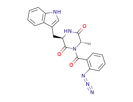 (3R,6S)-1-(o-Azidobenzoyl)-3-(3-indolylmethyl)-6-methyl-2,5-piperazinedione
