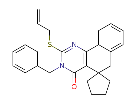 2-(allylsulfanyl)-3-benzyl-5,6-dihydrospiro(benzo[h]quinazoline-5,1'-cyclopentane)-4(3H)-one