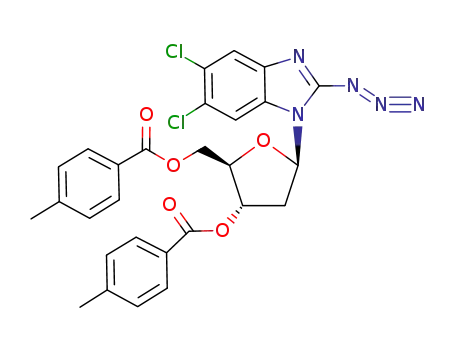 2-azido-5,6-dichloro-1-(2-deoxy-3,5-di-O-p-toluoyl-β-D-erythro-pentofuranosyl)benzimidazole