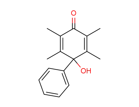 Molecular Structure of 856185-43-8 (4-hydroxy-2,3,5,6-tetramethyl-4-phenyl-cyclohexa-2,5-dienone)
