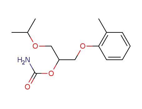 Molecular Structure of 64059-09-2 (1-Isopropoxy-3-(o-tolyloxy)-2-propanol carbamate)