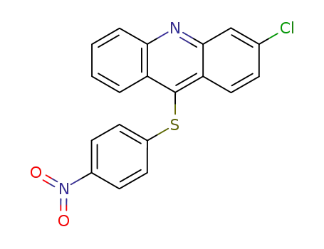 Molecular Structure of 270088-53-4 (Acridine, 3-chloro-9-[(4-nitrophenyl)thio]-)
