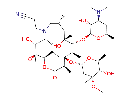 Molecular Structure of 92627-70-8 (9-deoxo-9a-aza-9a-(β-cyanoethyl)-9a-homoerythromycin A)